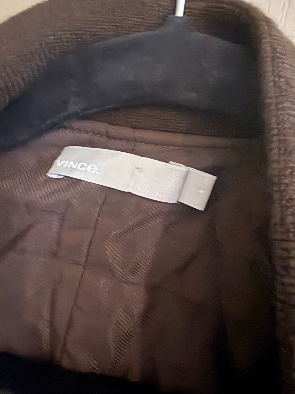 Vince Brown Velvet Bomber Jacket - Picture 4 of 4
